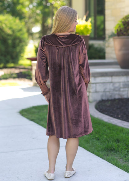 Autumn Velvet Midi Dress IC Dresses