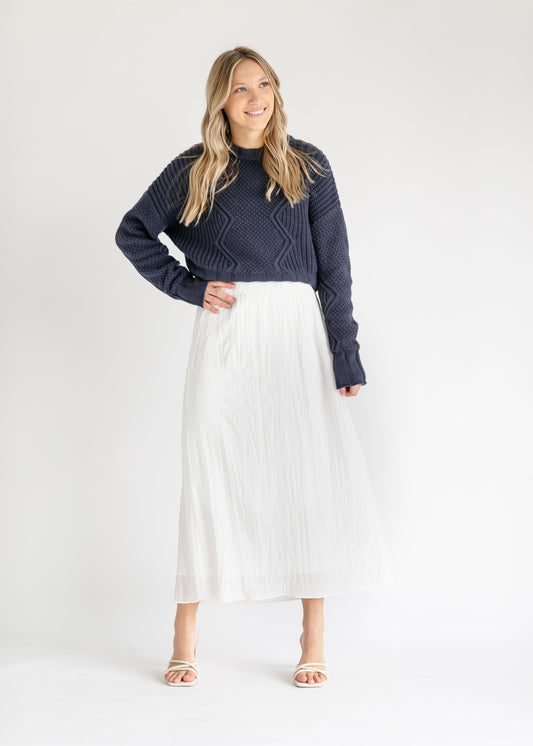 Ayla White Maxi Skirt FF Skirts