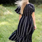 Aztec Print Smocking Midi Dress-FINAL SALE FF Dresses