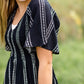 Aztec Print Smocking Midi Dress-FINAL SALE FF Dresses