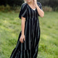Aztec Print Smocking Midi Dress-FINAL SALE FF Dresses