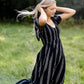 Aztec Print Smocking Midi Dress-FINAL SALE FF Dresses