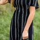Aztec Print Smocking Midi Dress-FINAL SALE FF Dresses