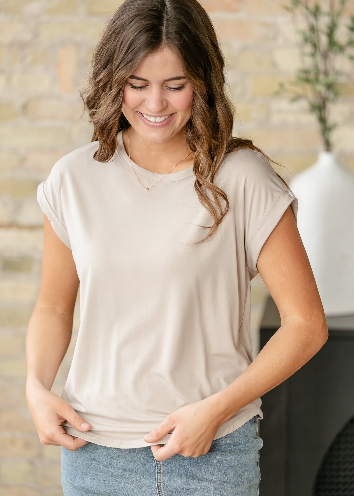 Bamboo Blend Slub Tee FF Tops