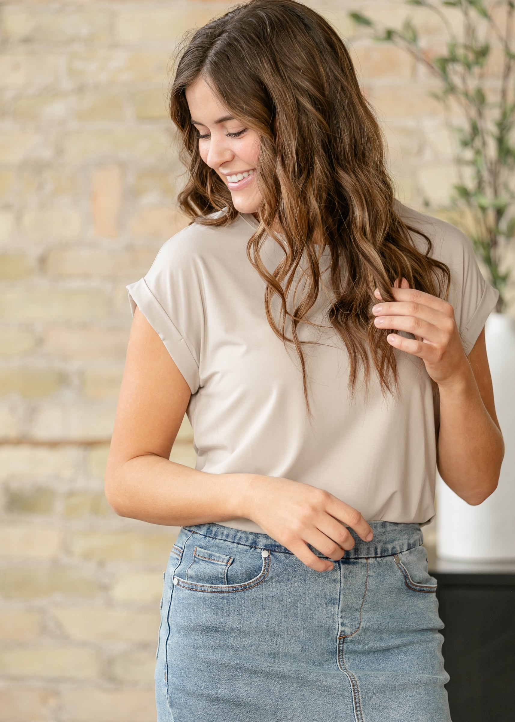 Bamboo Blend Slub Tee FF Tops