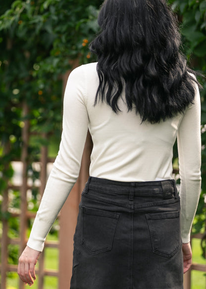 Basic Mock Neck Sweater FF Tops