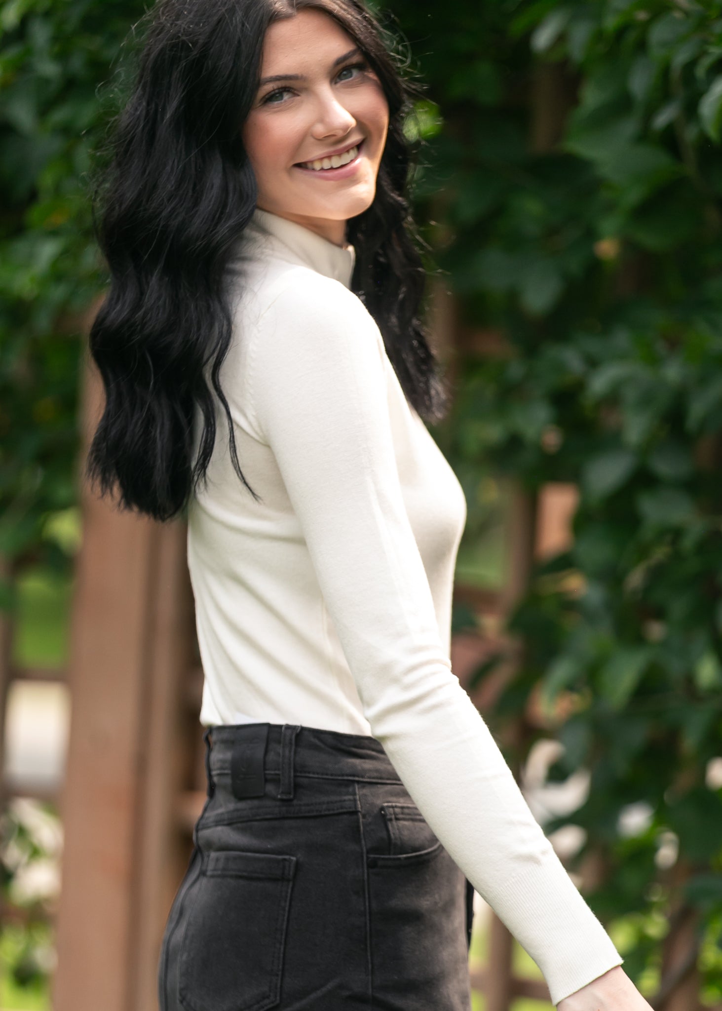 Basic Mock Neck Sweater FF Tops