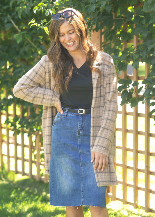 Basic Soft V-Neck Long Sleeve T-shirt FF Tops