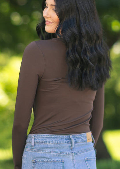 Basic Soft V-Neck Long Sleeve Tee (Copy) FF Tops