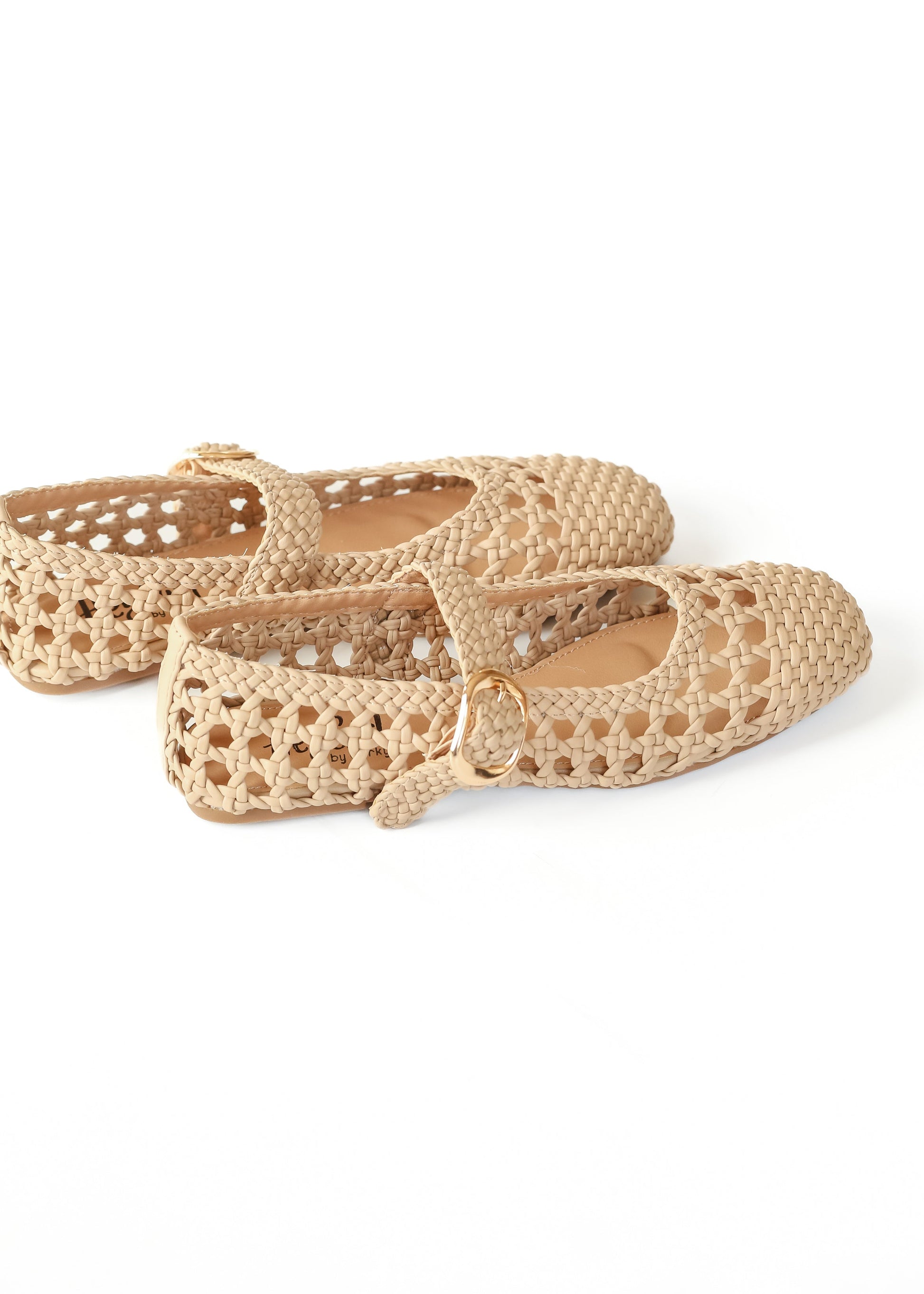 Basket Weave Ballet Flat Shoes