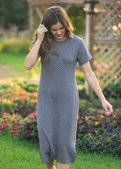 Baylor Floral Ribbed Tee Shirt Dress IC Dresses