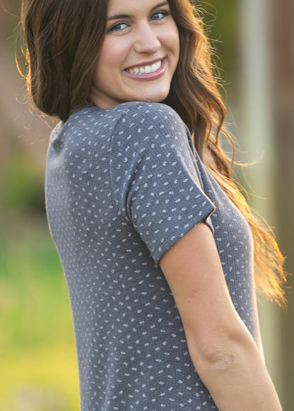 Baylor Floral Ribbed Tee Shirt Dress IC Dresses