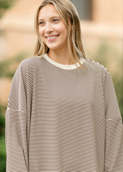 Be At Peace Striped Top FF Tops