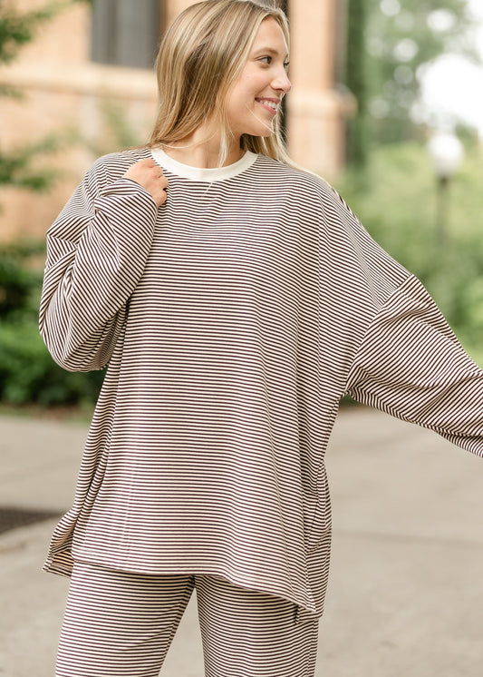 Be At Peace Striped Top FF Tops