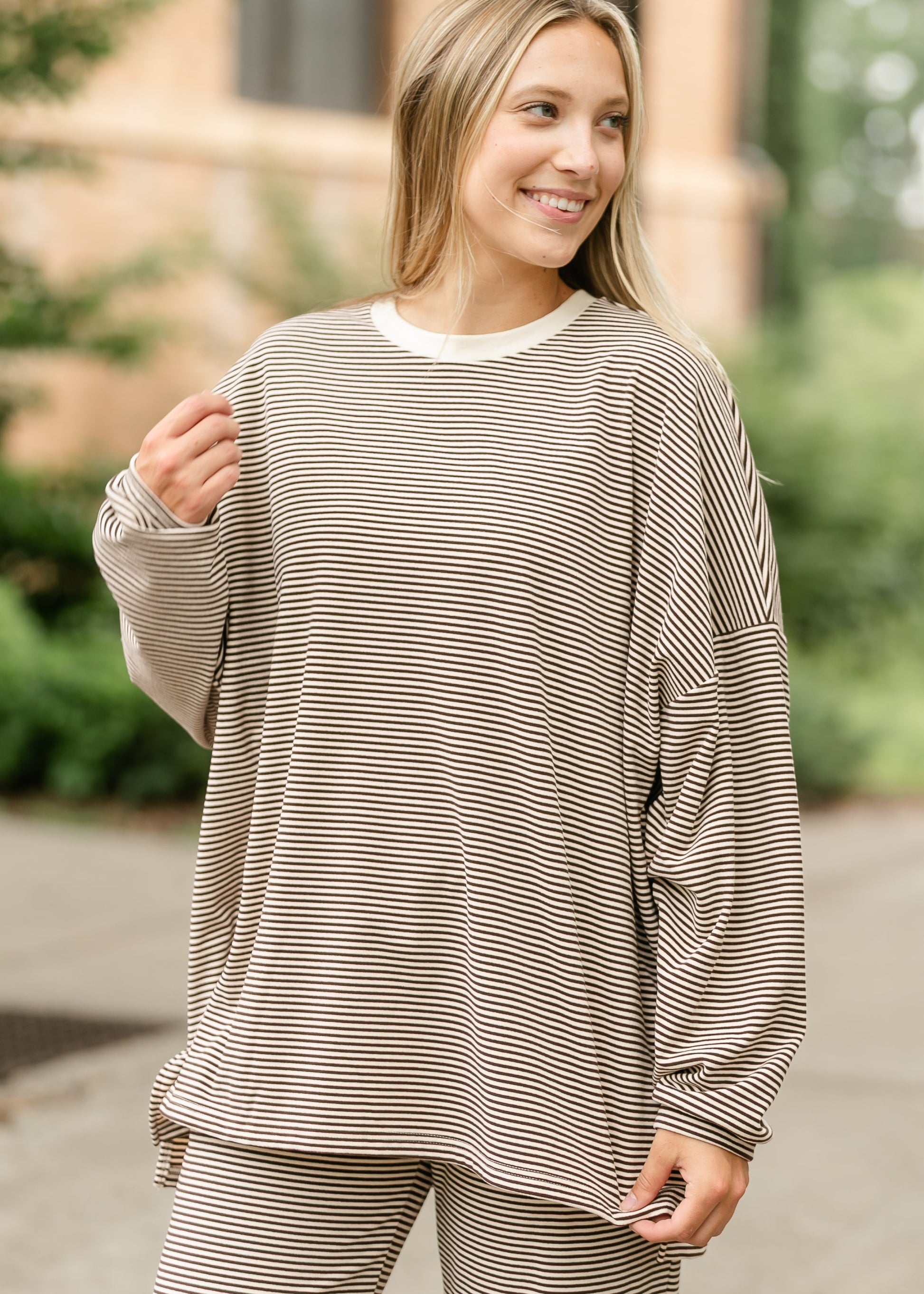 Be At Peace Striped Top FF Tops