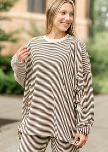 Be At Peace Striped Top FF Tops