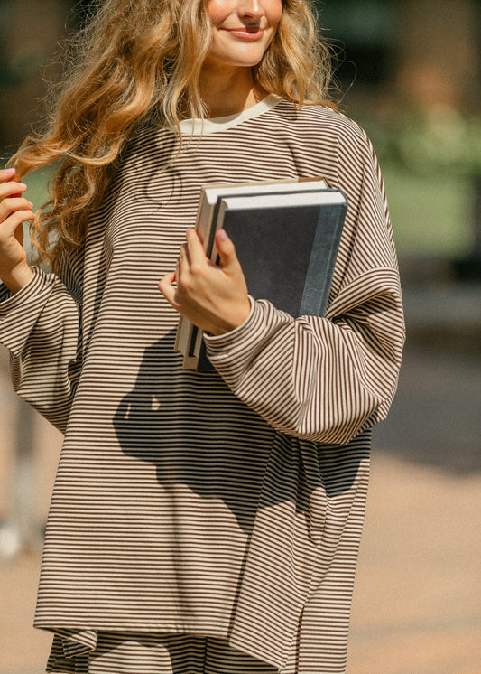 Be At Peace Striped Top FF Tops