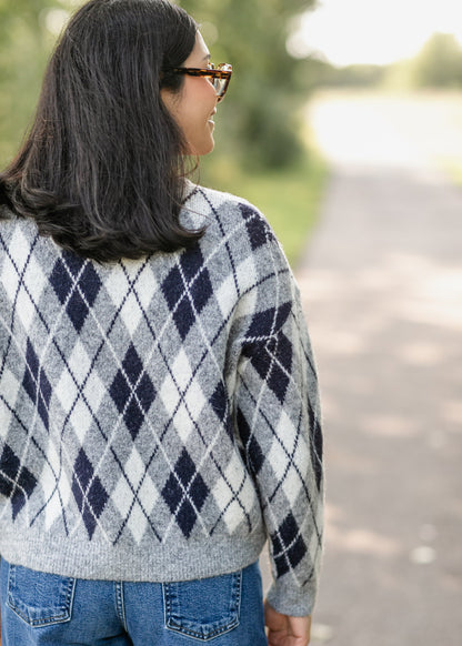 Bec Argyle Button Up Cardigan FF Layering Essentials