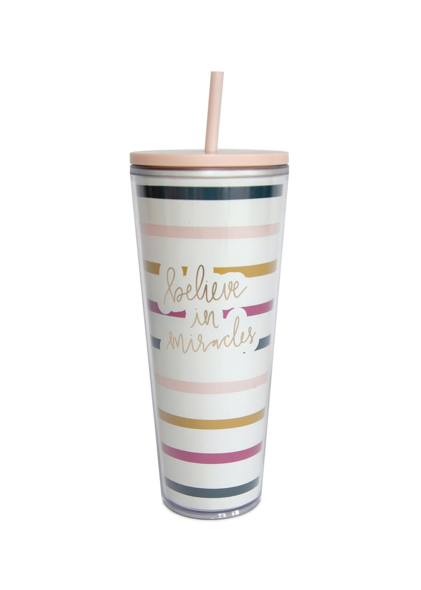 Believe in Miracles Straw Tumbler-FINAL SALE FF Home + Lifestyle