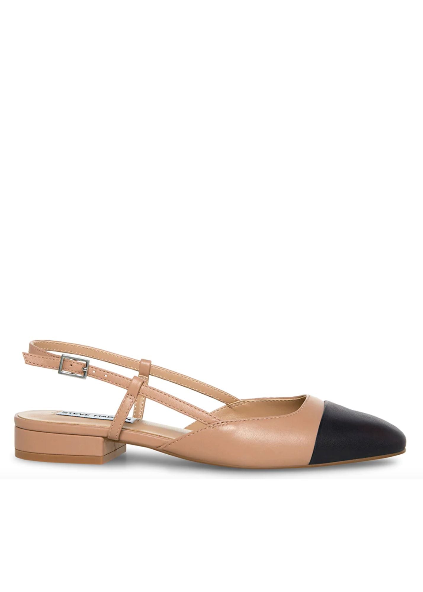 Belinda Tan Leather Slingback Flats Shoes