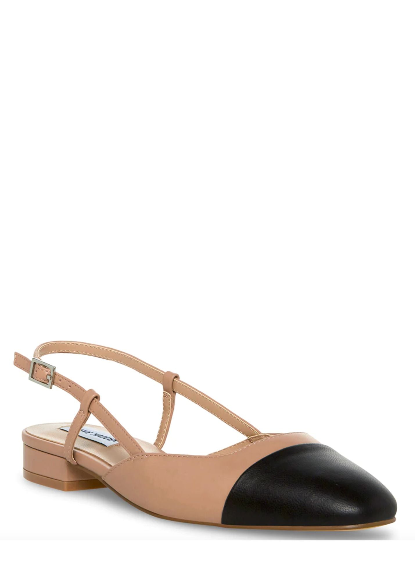 Belinda Tan Leather Slingback Flats Shoes