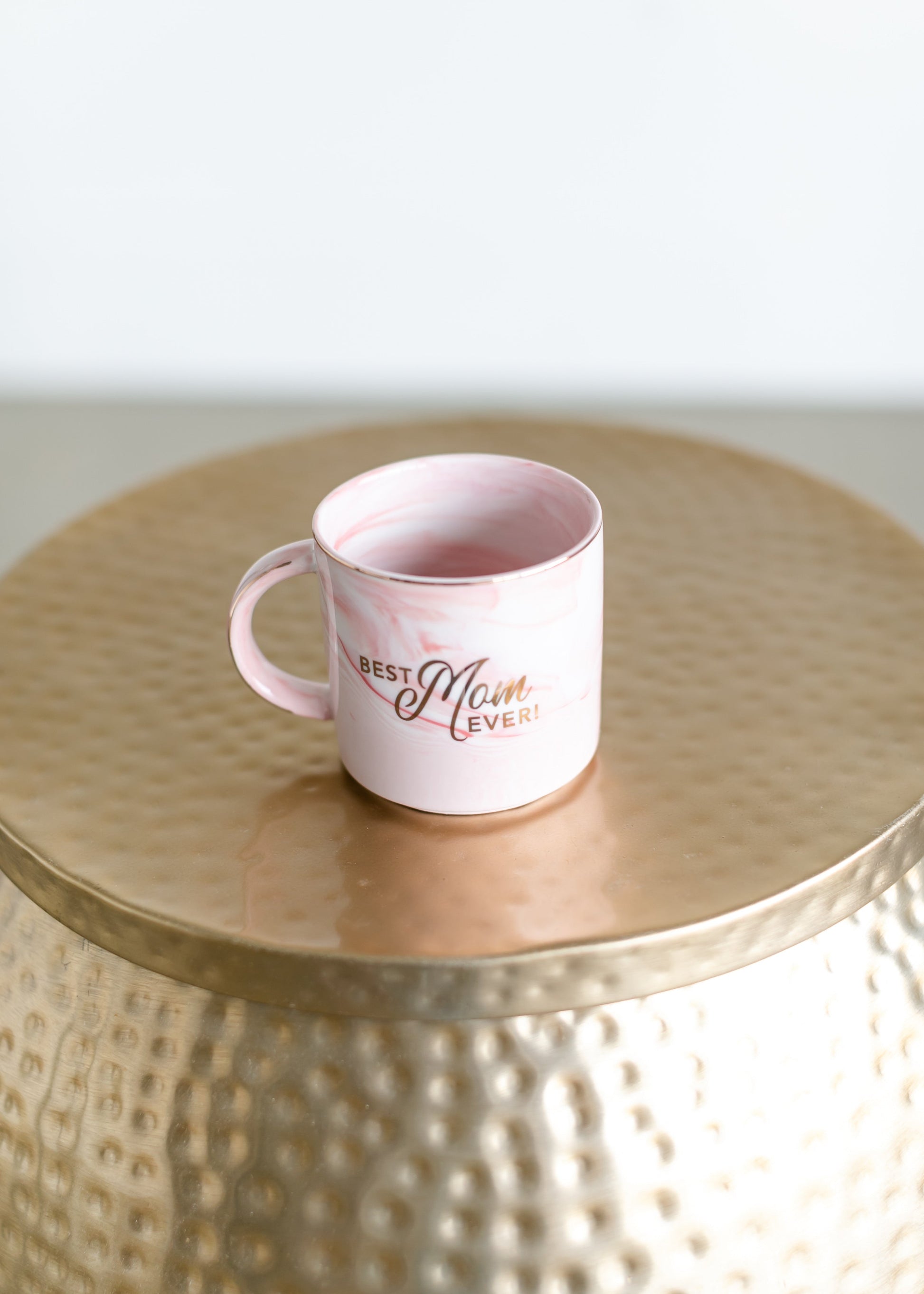 Best Mom Ever Pink Marbled Ceramic Coffee Mug Gifts