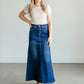 Bethany A-line Long Denim Skirt IC Skirts