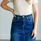 Bethany A-line Long Denim Skirt IC Skirts
