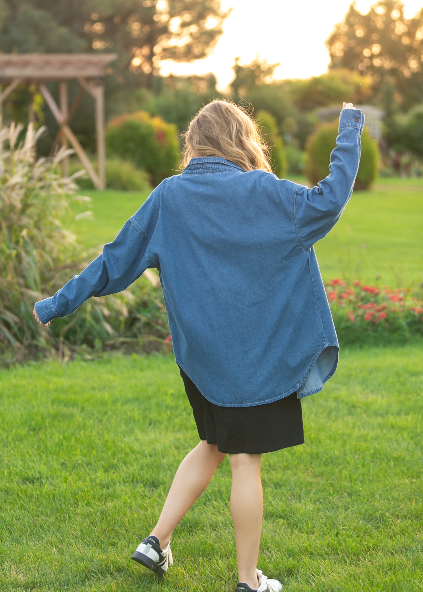 Betty Denim Button Up Top IC Tops