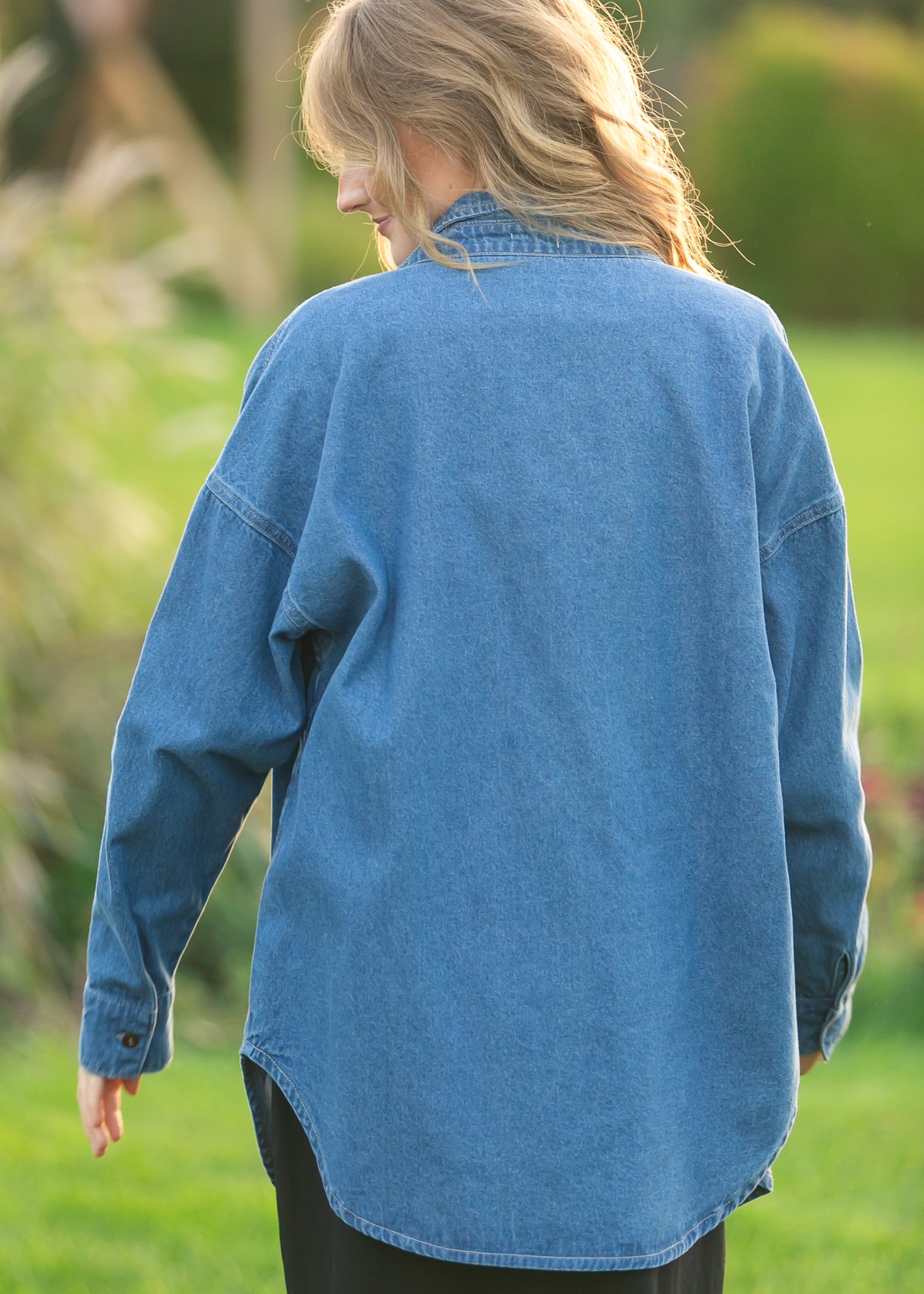 Betty Denim Button Up Top IC Tops