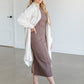 Bina Ribbed Knit Sleeveless Midi Dress FF Dresses