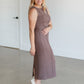 Bina Ribbed Knit Sleeveless Midi Dress FF Dresses