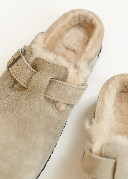 Birkenstock® Boston Shearling Suede Shoes