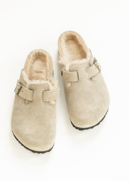 Birkenstock® Boston Shearling Suede Shoes