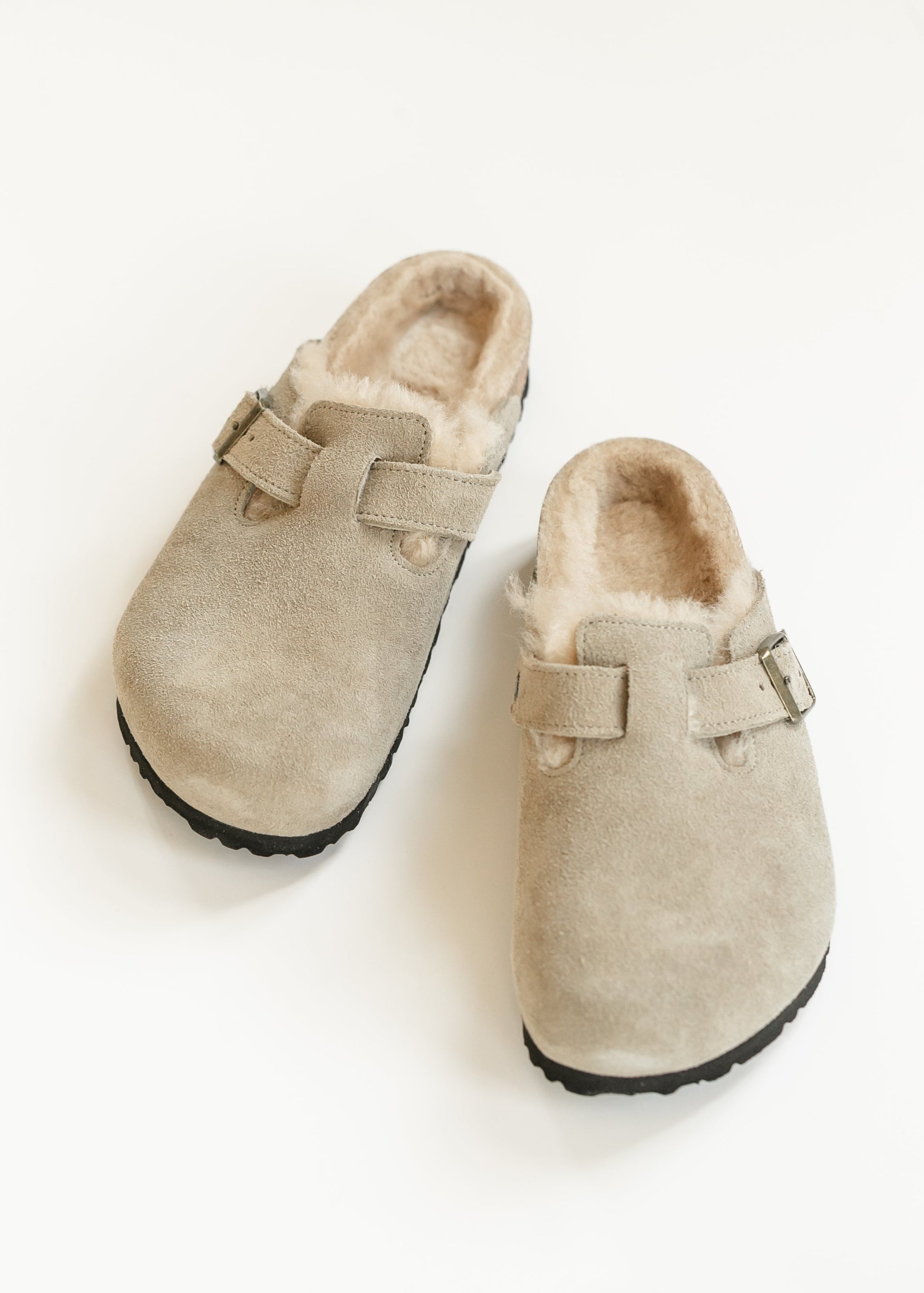 Birkenstock® Boston Shearling Suede Shoes