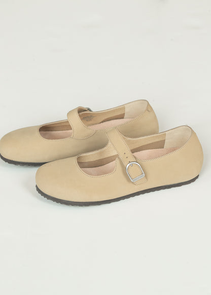 BIRKENSTOCK® Santa Clarita Nubuck Leather Mary Jane Flats Shoes
