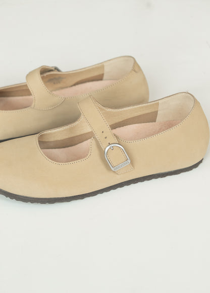 BIRKENSTOCK® Santa Clarita Nubuck Leather Mary Jane Flats Shoes