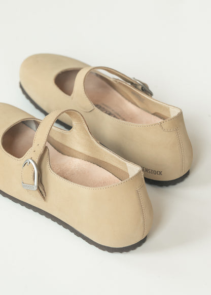 BIRKENSTOCK® Santa Clarita Nubuck Leather Mary Jane Flats Shoes