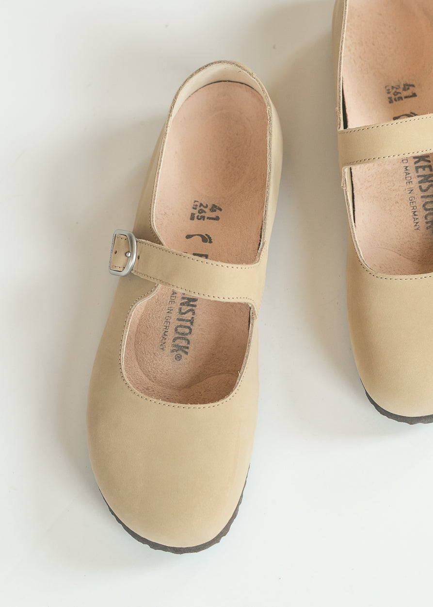 BIRKENSTOCK® Santa Clarita Nubuck Leather Mary Jane Flats Shoes