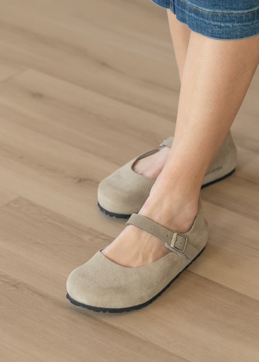 Birkenstock® Taupe Mantova Suede Low Shoe Shoes