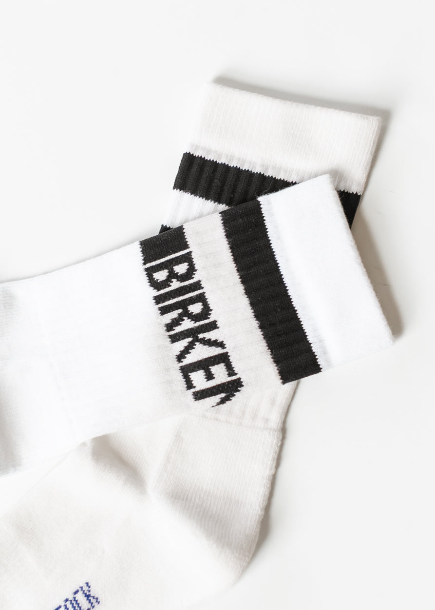 Birkenstock® Women's Cotton Crew Black Stripe Socks Accessories