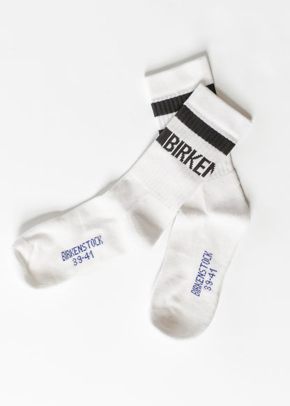 Birkenstock® Women's Cotton Crew Black Stripe Socks Accessories