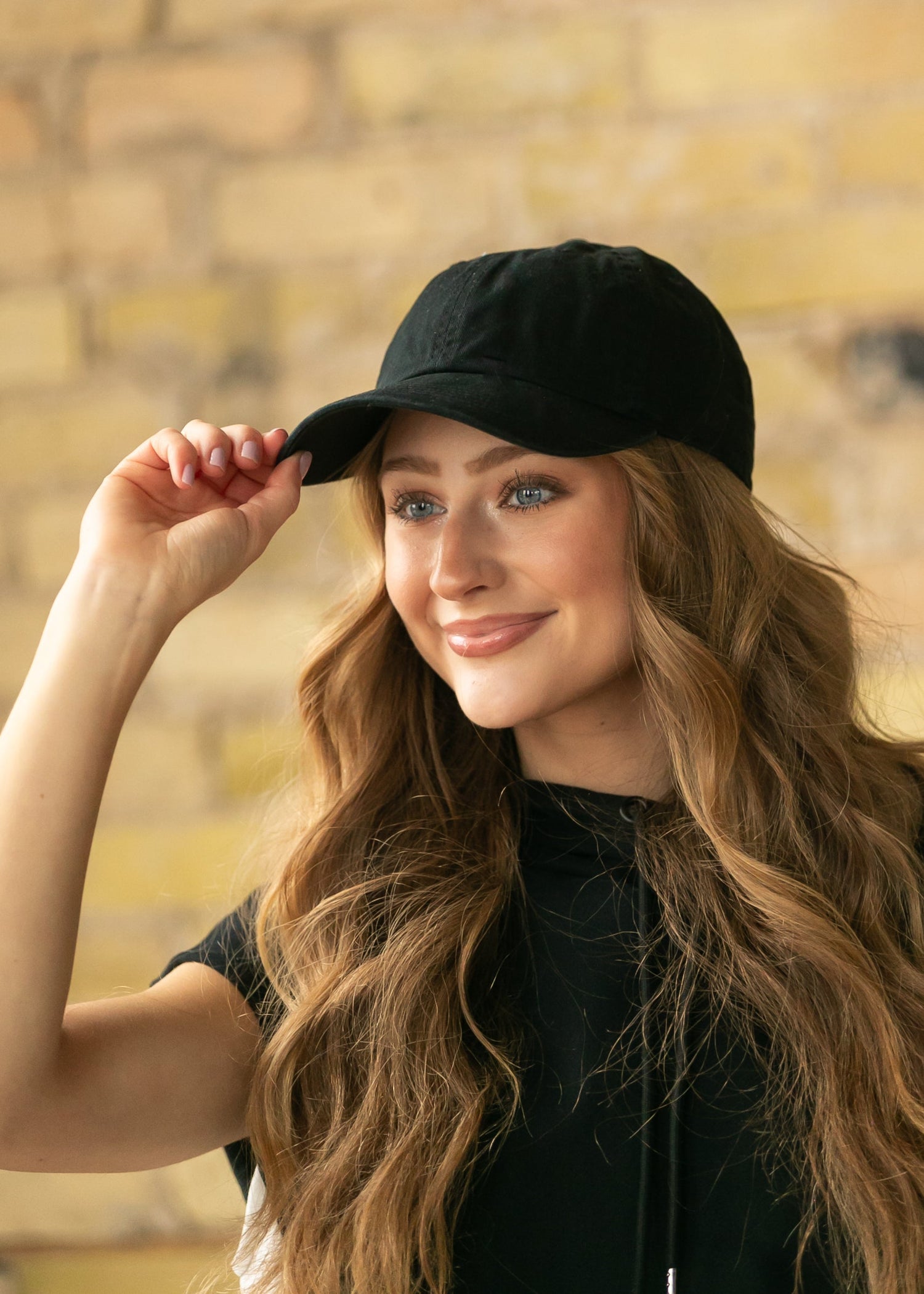 Black Cotton Baseball Hat Accessory