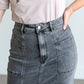 Black Denim Midi Skirt FF Skirts