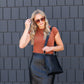 Black Faux Leather Midi Skirt Skirts