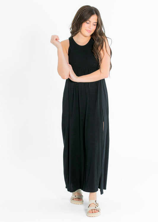 Black Knit Sleeveless Maxi Dress FF Dresses