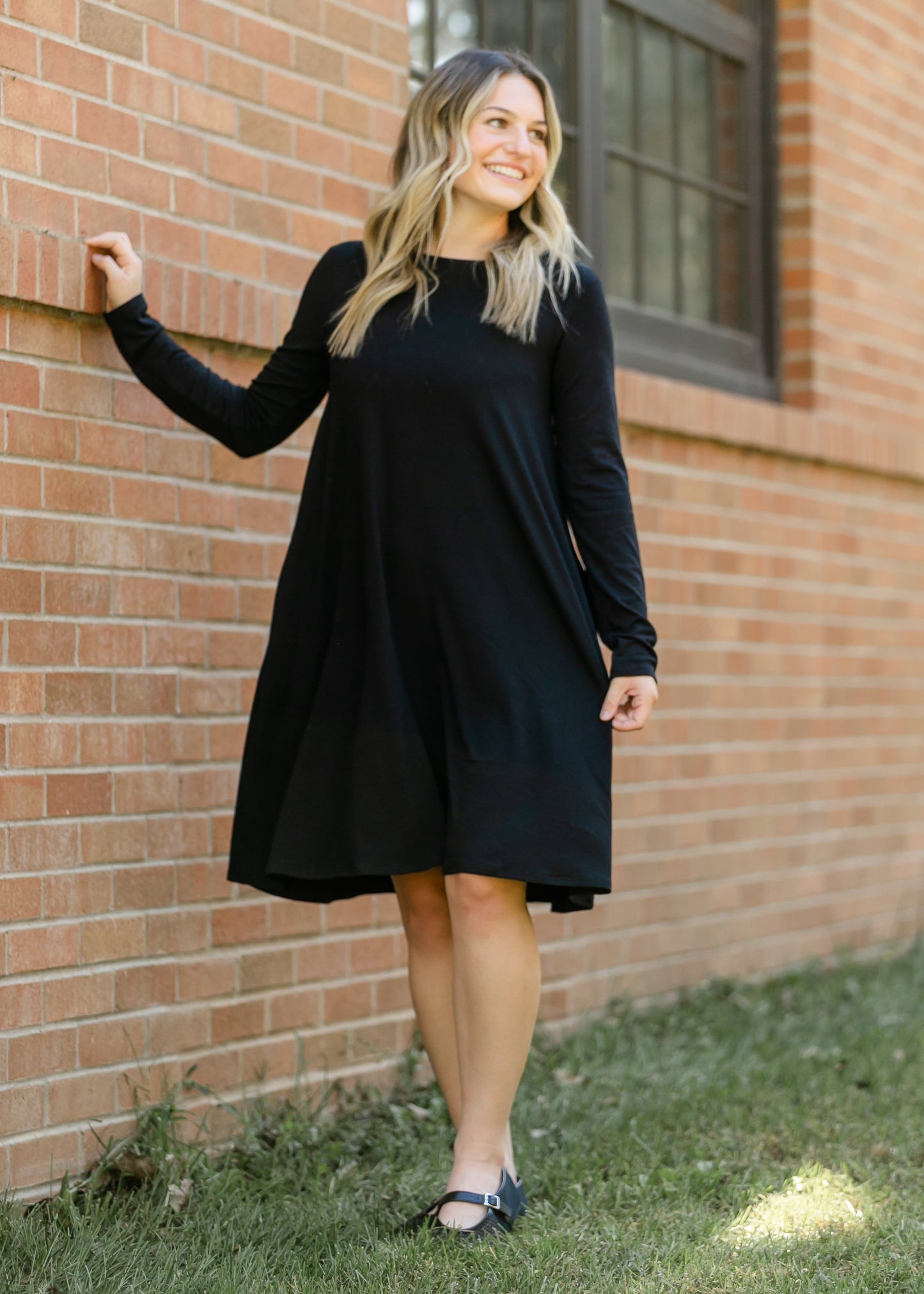 Black Long Sleeve Dress FF Dresses