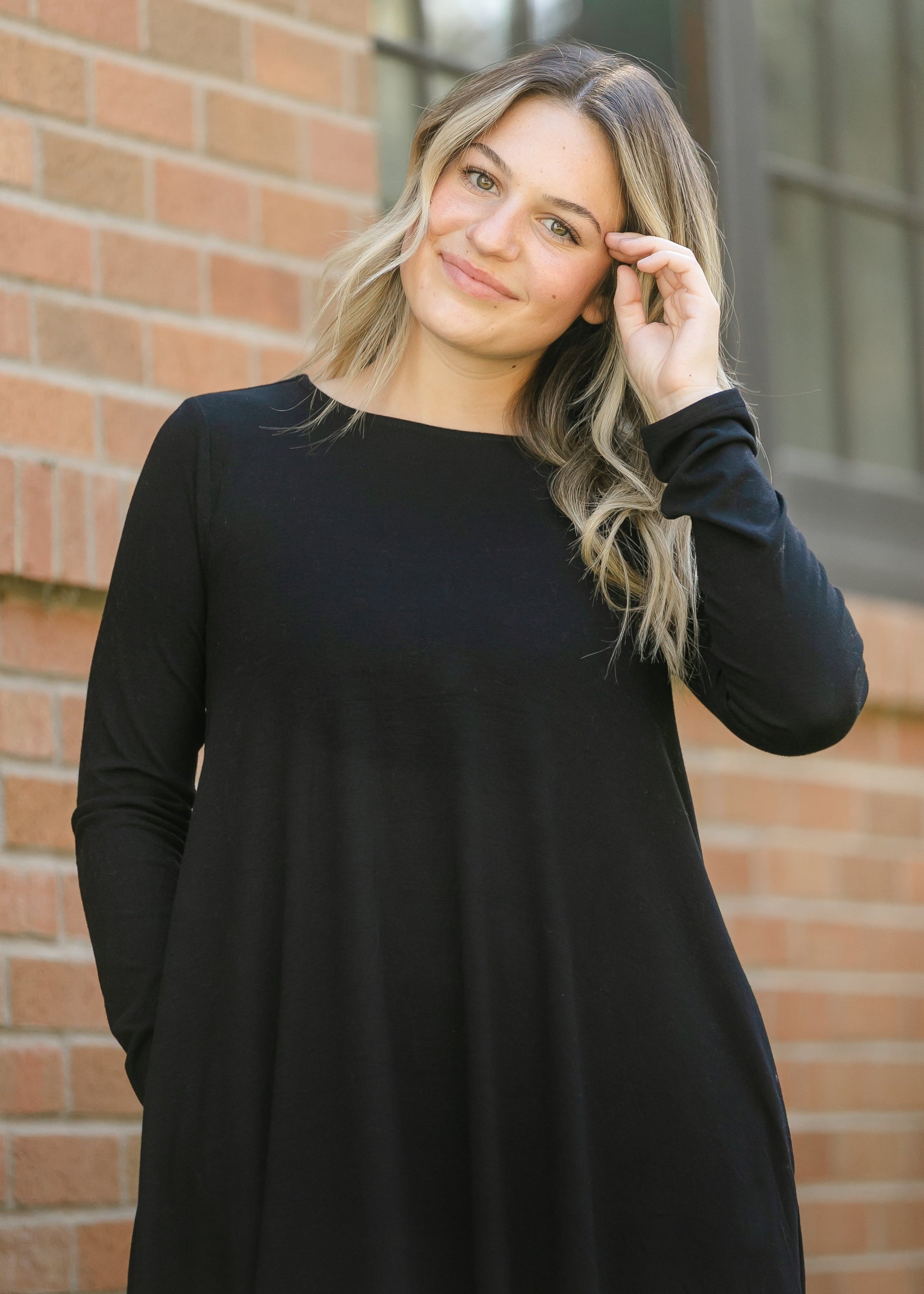 Black Long Sleeve Dress FF Dresses