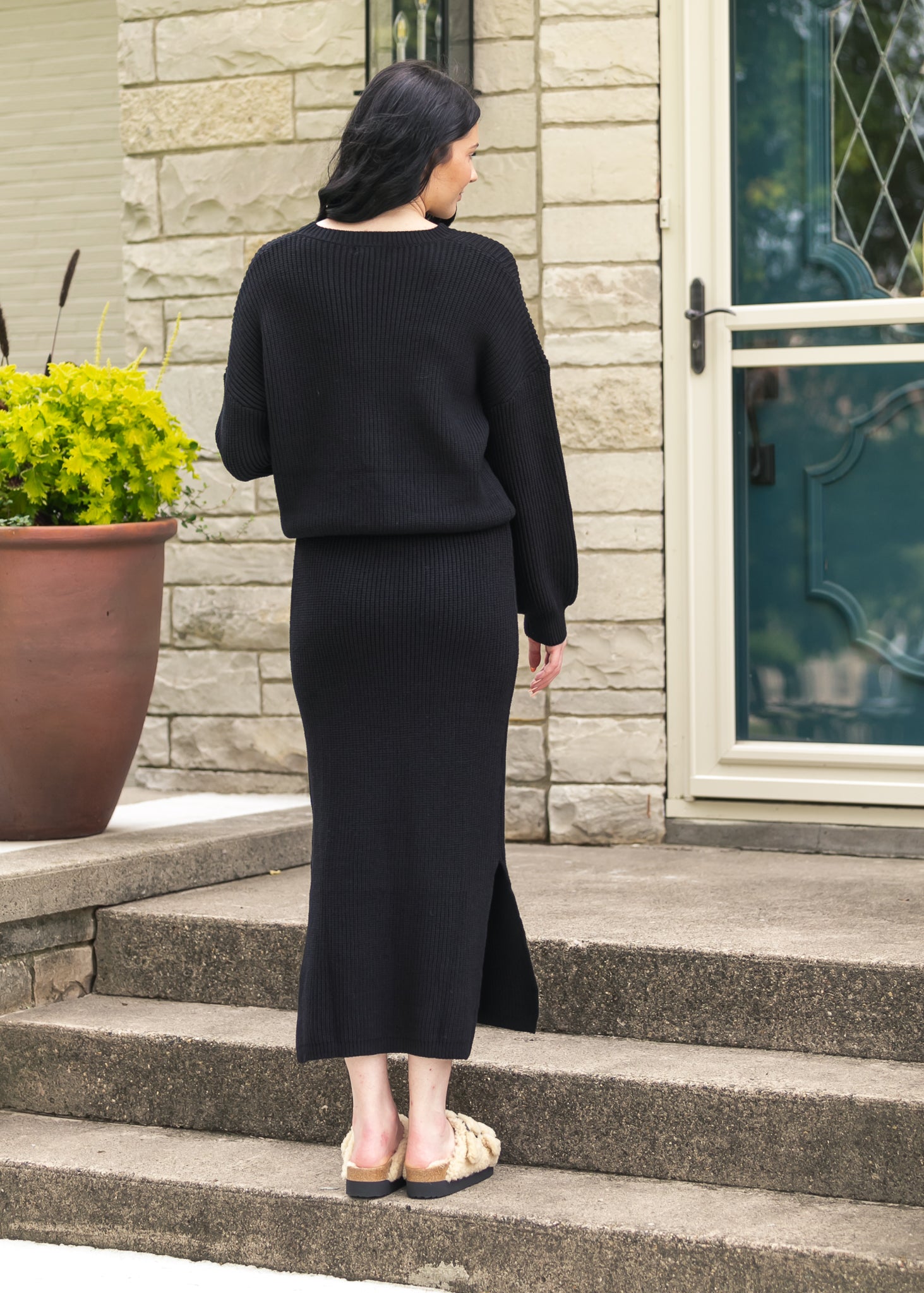 Black Midi Sweater Skirt FF Skirts