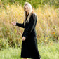 Black Mock Neck Balloon Sleeve Ribbed Midi Dress - FINAL SALE FF Dresses